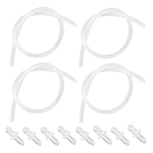 lasuroa 2 Pcs Milk Tubes Hoses with 4 Connectors, 14.96in Silicone Milk Tube Hoses Replacement Pipe Ideal Replacement Accessories Part for Jura HP3 Coffee Machines E6/E8/Z10