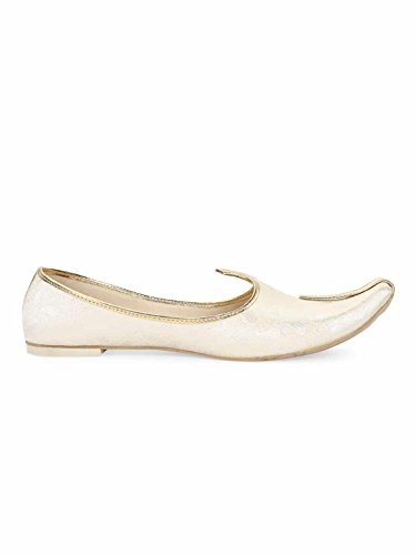Mojaris de hombre para bodas y fiestas, zapatos blancos Sojanya en talla 7 US 3