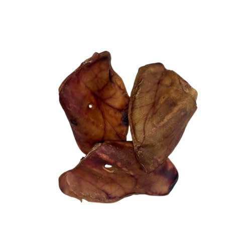 Premium Getrocknete Schweineohren XL für Hunde. Kauartikel für Groß & Klein, Kauartikel aus Schwein, Hundeleckerli getreidefrei, Kausnack, Leckerli Hund