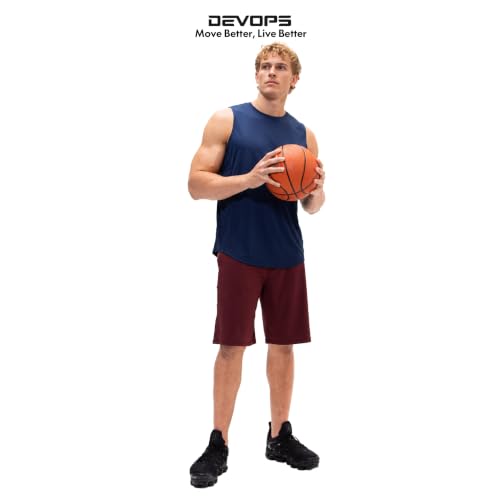 Image of DEVOPS Men's 2-Pack Loose-Fit 10 inch Workout Gym Shorts with Pockets
