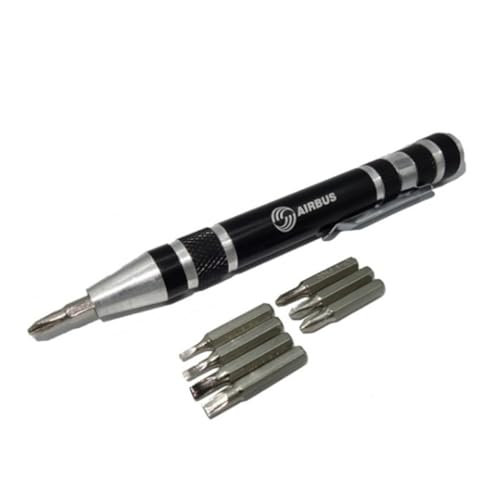 Mikikit Juego de Destornilladores de Precisión Multifuncional de Metal Negro Diseño Compacto y Tacto Cómodo para Reparación de Teléfonos Móviles
