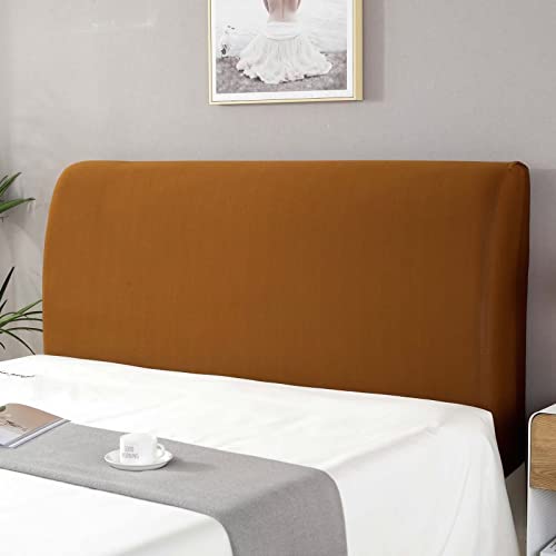 Kopfteilbezug für Doppelbett, elastisch, für Doppelbett, elastischer Bezug, Schutz, Komplettpaket 360° Braun, Kopfteilbezug für Bett,200 cm Cover