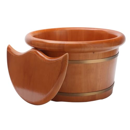 Balde de madera para pies 25x42 cm, spa y pedicura