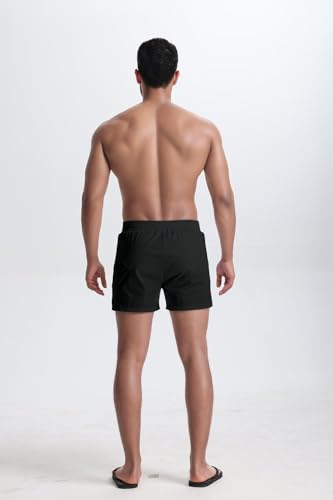 Mens 5" with Zipper Quick Dry Beach Shorts for Swimming Men Bathing Suit4