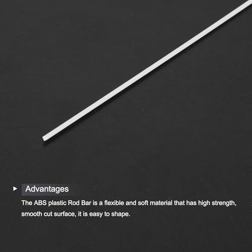 Image of MECCANIXITY 10Pcs ABS Plastic Rod Square Solid Bar 3 /64 inch x 10 inch White Smooth Plastic Tube Rods for Handwork Model Material,DIY Sand Table,Architectural Model Making