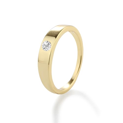 Precious Pieces Sterling Silver with Gold-Plating Baby Ring with CZ2