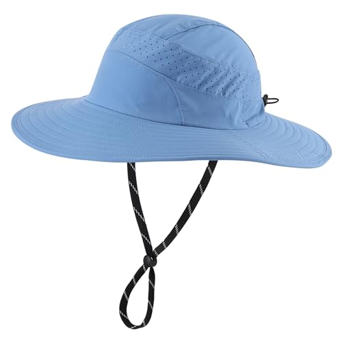 Image of Connectyle UPF 50+ Wide Brim Sun Hat for Men Women UV Protection Bucket Hats Outdoor Breathable Safari Hat for Fishing Hiking