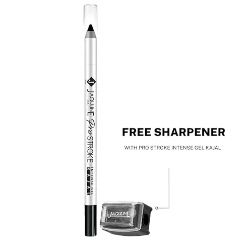 Jaquline USA Pro Stroke Intense Gel Matte Kajal And Sharpener 1.2Gm | Waterproof, Smudgeproof & Fadeproof | Longlasting | Super Black Kajal | With Free Sharpener | Nourished... - Image 2