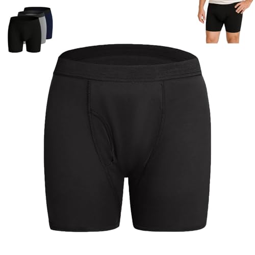 Menvault Boxer Briefs, Men Vault Incontinence Underwear, Men's All Day Protection Boxer Briefs for Urinary Leakage Washable