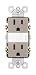 Legrand - PASS & SEYMOUR NTL885TRNICC6 LED Night Light with Two 15A Tamper Resistant Electrical Outlet, Nickel