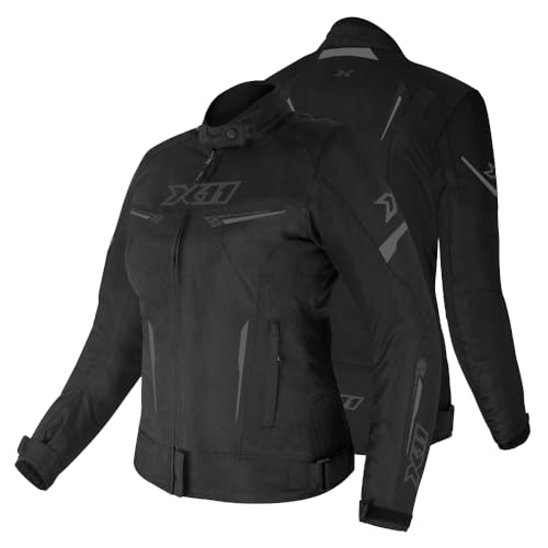 Jaqueta Guard 3 X11 Com Prote??o Feminina Motociclista Motoqueiro (BR, Alfa, G, Regular, Regular, Preto)