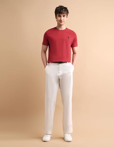 Image of U.S. POLO ASSN. Solid Cotton T-Shirts for Men - Breathable & Comfortable, Half Sleeves Mens Casual T Shirts