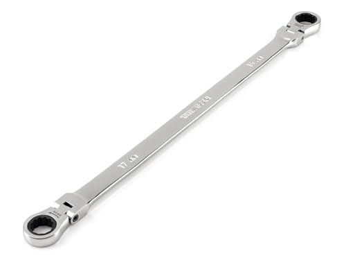 Image of TEKTON 17 x 19 mm Long Flex Head Ratcheting Box End Wrench | WRB36417