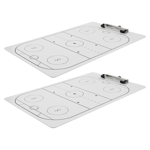 Toddmomy Lavagna Bianca Cancellabile a Secco per Allenatori di Hockey 2 Pezzi Lavagna Tattica Portatile per Squadre Strumento Strategico per Allenamento e Partite