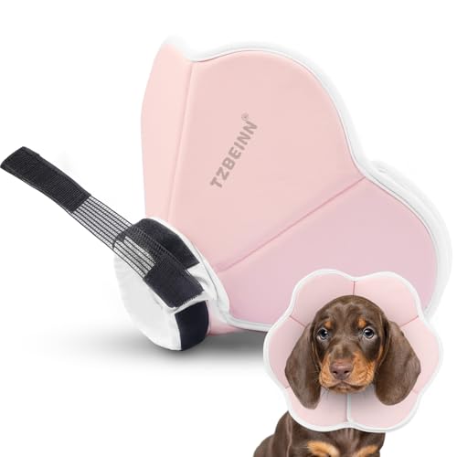 Soft Dog Cone Collar Alternative for Medium Dogs(Small&Medium Dachshund Beagle Shiba lnu), Adjustable Protective Dog Recovery Cone, Elizabethan Comfortable Neck Pillow Cone After Surgery Anti Licking