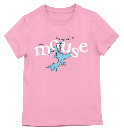 Green Eggs & Ham Goat & Mouse Youth Girl's Pink Crew Neck Short Sleeve T-Shirt