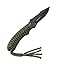 CRKT Thunder Strike Fixed Blade Knife with Sheath: Lightweight Knife, Black Blade, Skeletonized Handle, Survival Paracord Handle, Molle Compatible Sheath 2032