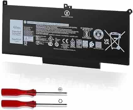 F3YGT 60Wh Laptop Battery Compatible Dell Latitude 7280 7290 7380 7390 7480 7490 P28S P73G DM3WC 2X39G 451-BBYE 453-BBCF