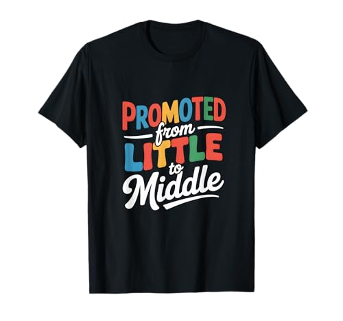 Groovy Retro Promoted To Middle Child Family Announcement T-Shirt