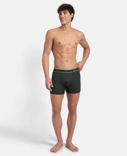 Image of Jockey 8009 Men Super Combed Cotton Rib Solid Boxer Brief with Ultrasoft and Durable Waistband