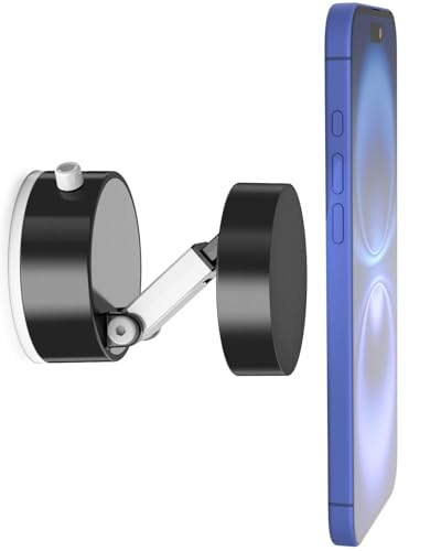 Quyee Upgraded for Magsafe Suction Cup Phone Mount/Shower Phone Holder Airplane Travel Vacation Essentials Magnetic Mirror Phone Mount for Women Men Gifts Tiktok Content Creator Must Have Accessories