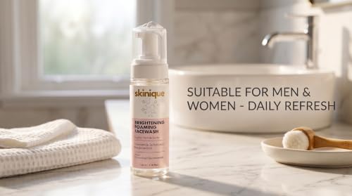 Image of Brightening Foaming Face Wash with 2% Salicylic Acid, Rice Water & Niacinamide | Brighten - Hydrate - Soothe | Gentle Daily Cleanser for Oil Control, Pore Cleansing | Hydrating Face Wash for Men & Women | 100ml