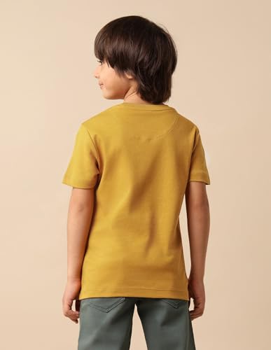 Image of Regular fit Cotton Solid Short Sleeves Crew Neck T-Shirts