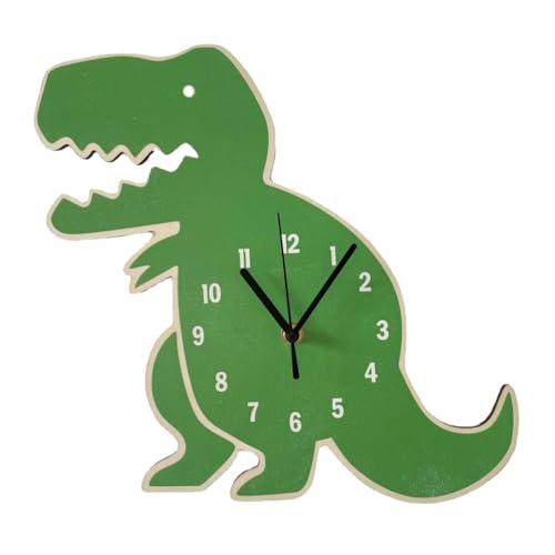 Cartoon Wall Clock Children Bedroom Silents Clock Dinosaur Clock Decorations