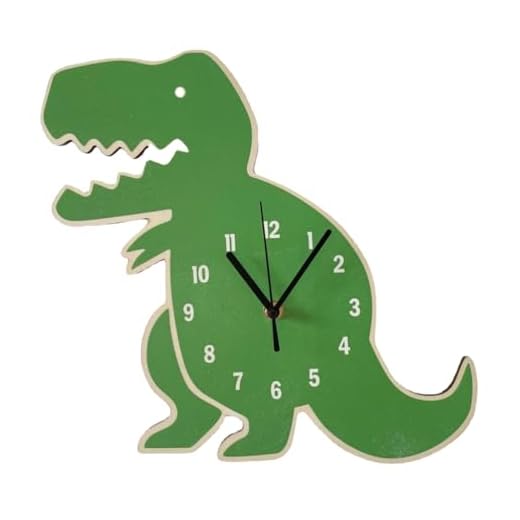 Cartoon Wall Clock Children Bedroom Silents Clock Dinosaur Clock Decorations