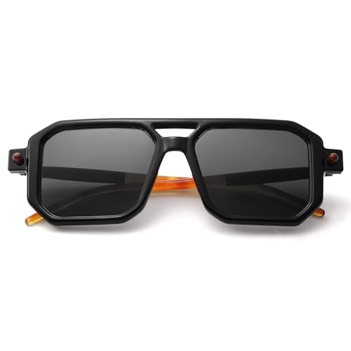 Pro Acme Vintage Aviator Sunglasses for Women Men,Classic Retro 70s Flat Square Stylish Frame UV400 Sunglasses 6