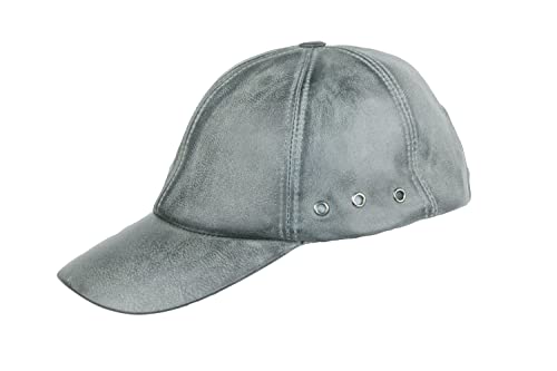Casquette de motard en cuir Black Jungle Grafton anthracite taille unique