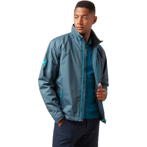 Image of Helly-Hansen mens Crew Midlayer Fleece Lined Waterproof Windproof Rain Jacket