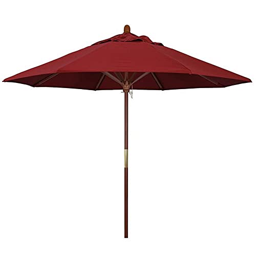 Sombrilla de madera que soporta el viento para jardín azul oscuro 7ft