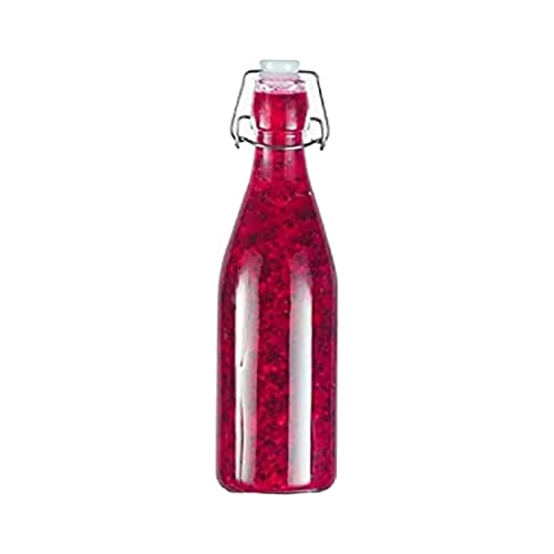 Image of Clip Top Preserve Bottles - 1 Pack of 500ml Clear Glass Bottles with Airtight Stoppers, Swing Top Bottles for Beer Brewing, Wine, Condiments, Beverages, Oil, Vinegar (Pack of 1)