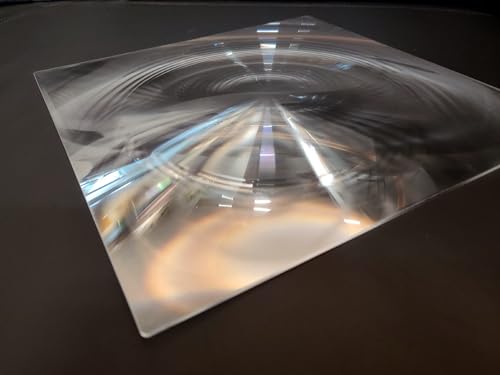Image of Fresnel Lens Large 300x300mm, 300mm Focal Length, High Transmittance Acrylic Sheet for Solar Heating, Physics Experiment & Book Reading Magnifier, Focal Length 300mm