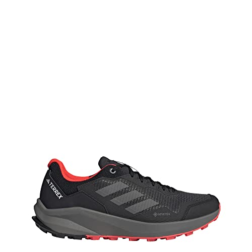 Adidas Mens Terrex Trailrider Gore Tex Trail Running ShoesTrail Running Shoe, Black/Grey/Solar Red, 10.5
