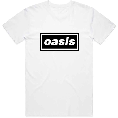 Rocks-Off Oasis 'Classic Logo' T-Shirt, Weiß Gr. M, weiß