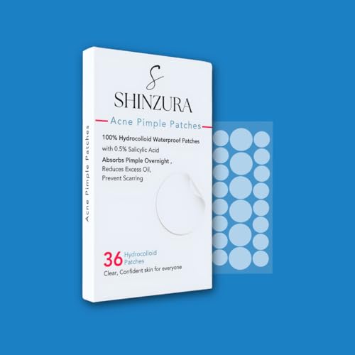 Image of Acne Pimple Patches - 36 patches - 8mm and 12 mm - Fast-Acting Hydrocolloid & Salicylic Acid Stickers for Invisible Blemish Healing | for all skin types of both male and female (( Pack of 1 , 36 patches ) | Overnight Acne Treatment | Absorbs pus and oil , Reduces redness and inflammation , Waterproof and discreet