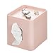 Produktbild iDesign Kosmetiktücherbox, kleine Aufbewahrungsbox für Papiertücher aus Kunststoff, Taschentuchbox mit Ablage für Schmuck und Schminke, rosa