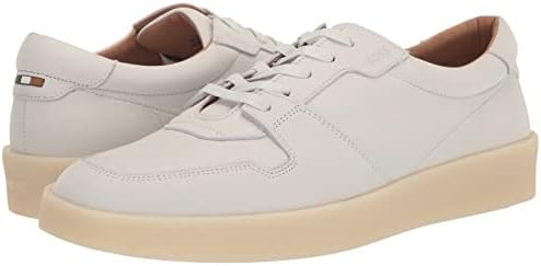 BOSS Men's Nuckbuck Leather Low Profile Sneakers, Bright Alabaster, 7 | Image 6