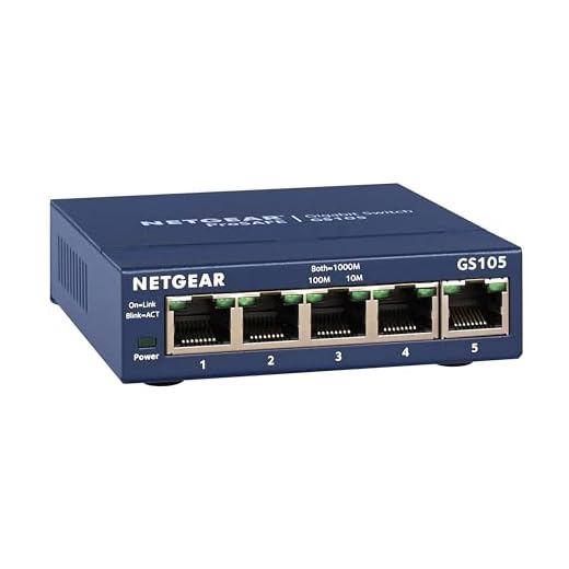 NETGEAR 5-Port Gigabit Ethernet Unmanaged Switch (GS105NA) - Desktop, and ProSAFE Limited Lifetime Protection