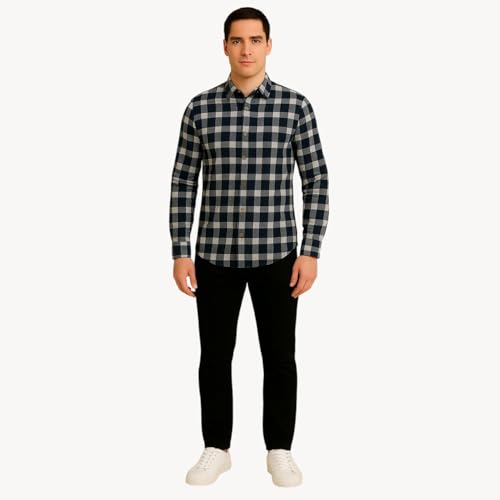 Image of Pepe Jeans Men's Regular Fit Full Sleeve Checkered Cotton Casual Shirt | Check Shirt for Man | Smart & Stylish | Multiple Styles | Mens Casual Shirts