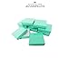 20 Pack Cotton Filled Teal Blue Color Jewelry Gift and Retail Boxes 3 X 3 X 1 Inch Size by R J Displays