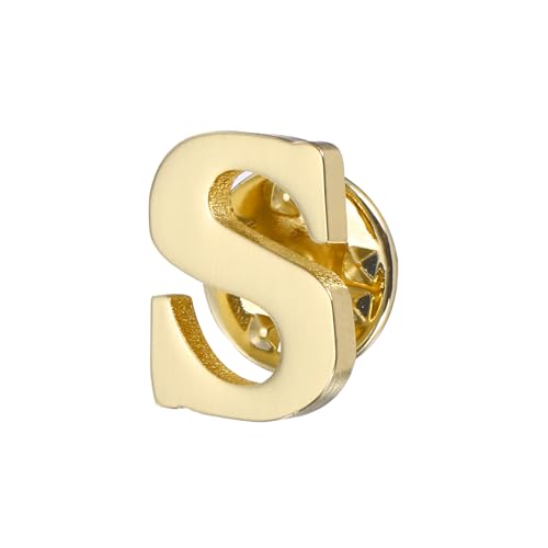 Image of PATIKIL Letter Lapel Pins, Initial Alphabet Collar Pins Letter Brooch Pins for Women Men Shirt Dress Suits