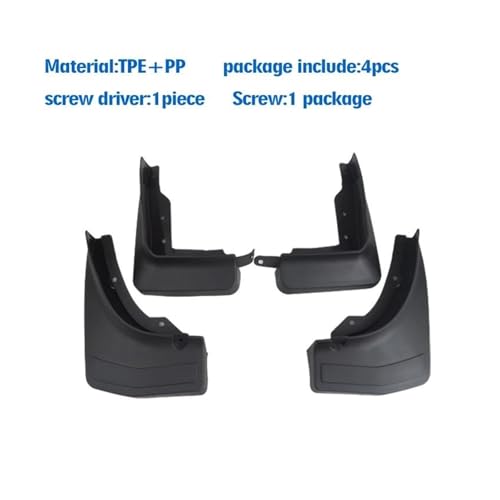 Guardabarros flaps barro salpicaderas para EQB X243 2022 2023 2024 2025 kit de 4 piezas 3