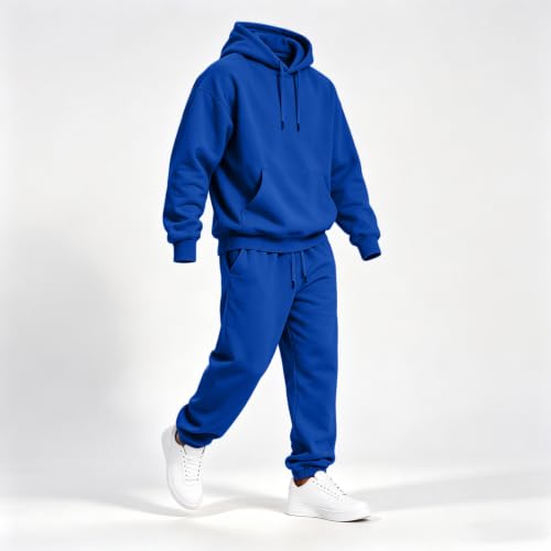 Men Sweatsuits Sets Sweat Suit Fleece Oversized Hoodie Jogger Sweatpants - image 3
