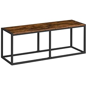 HOOBRO Banc, Bancs de Salle à Manger, 120 cm Siège pour Cuisine, Siège de Petit-déjeuner de Style Industriel, Métallique Robuste, Facile à Assembler, pour Cuisine, Salon, Chambre EBF12CD01