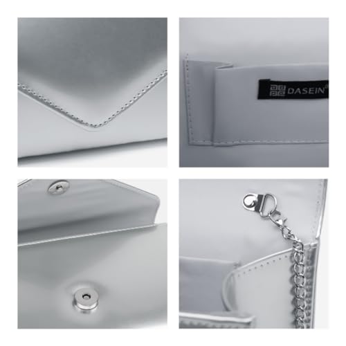 Image of Dasein Women's Vegan Leather Evening Bag Clutch Purse Formal Handbag