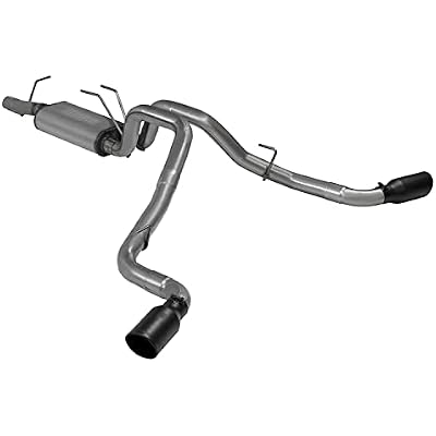Flowmaster 718100 FlowFX Cat-Back Exhaust Kit 3.5 to 3 Inch Dual Side Exit 409 Stainless Steel 4.5 Inch Black Ceramic Coat StainlessTips Compatible with 2017-2024 Ford F250/F350 Super Duty 6.2L 7.3L
