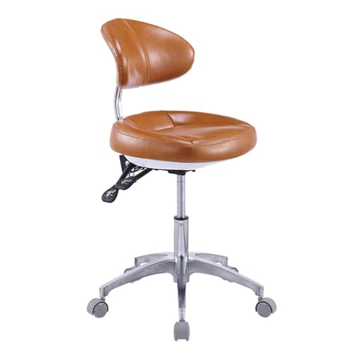 Tabouret de médecin pivotant à roulettes et assise réglable en hauteur